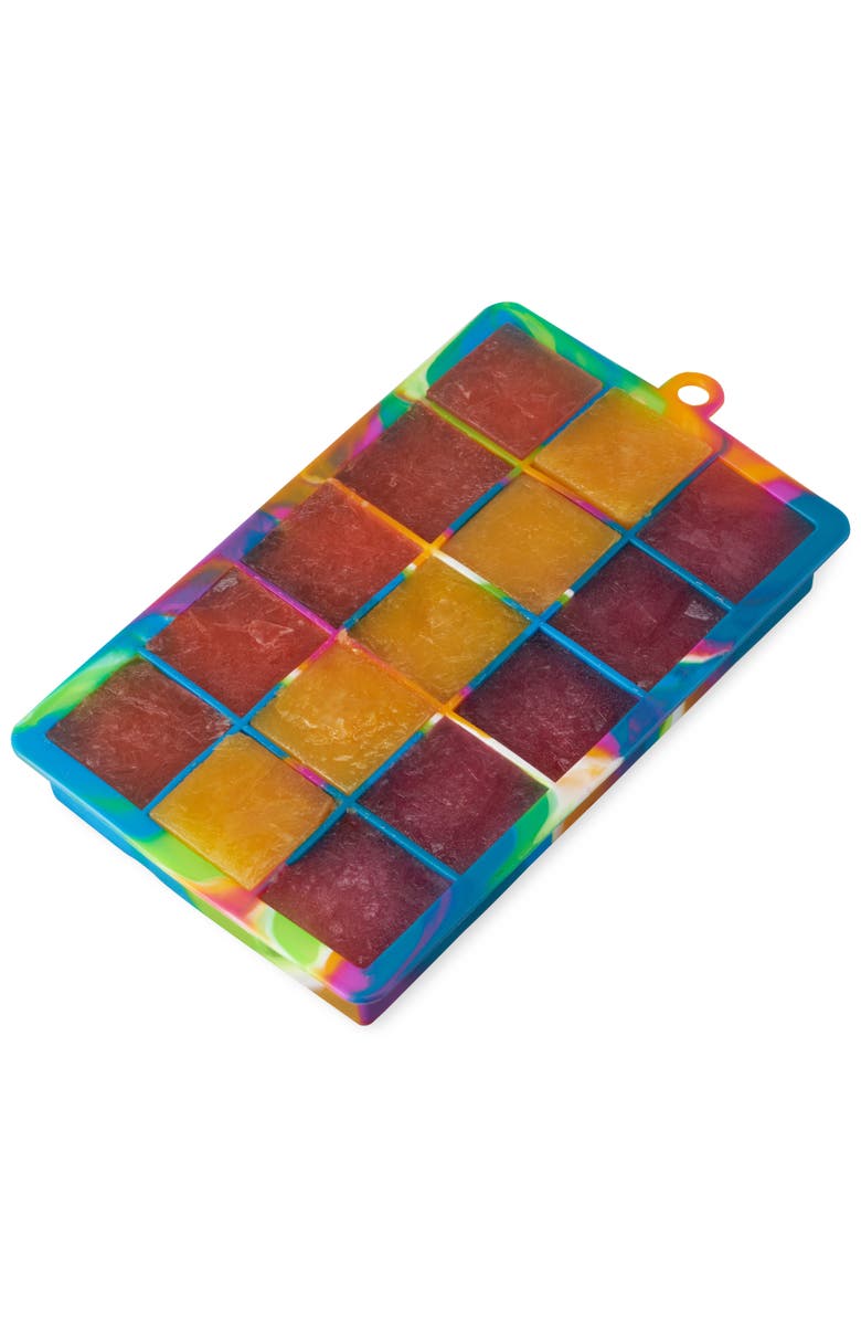 HOST 1.25" Ice Cube Tray with Lid, Alternate, color, Colored Marble