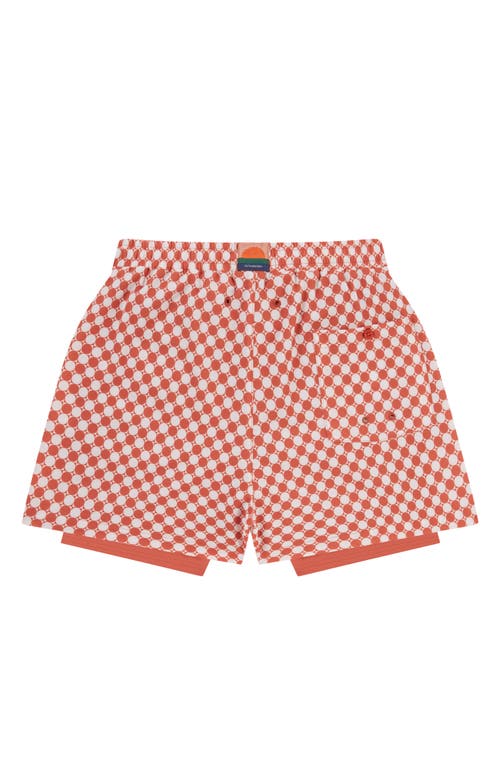 Sealskinz Southwood Circle Print Swim Trunks In Orange