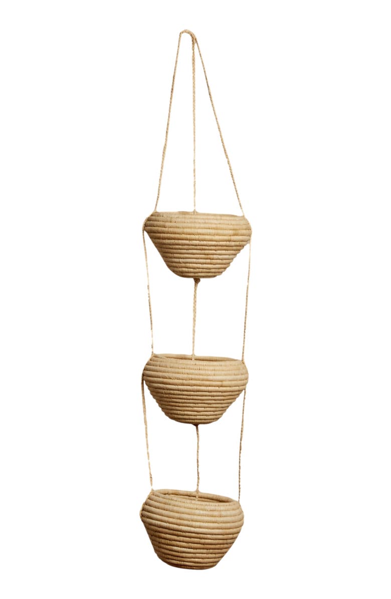 indego africa Ibimera 3-Tiered Planter, Main, color, Natural