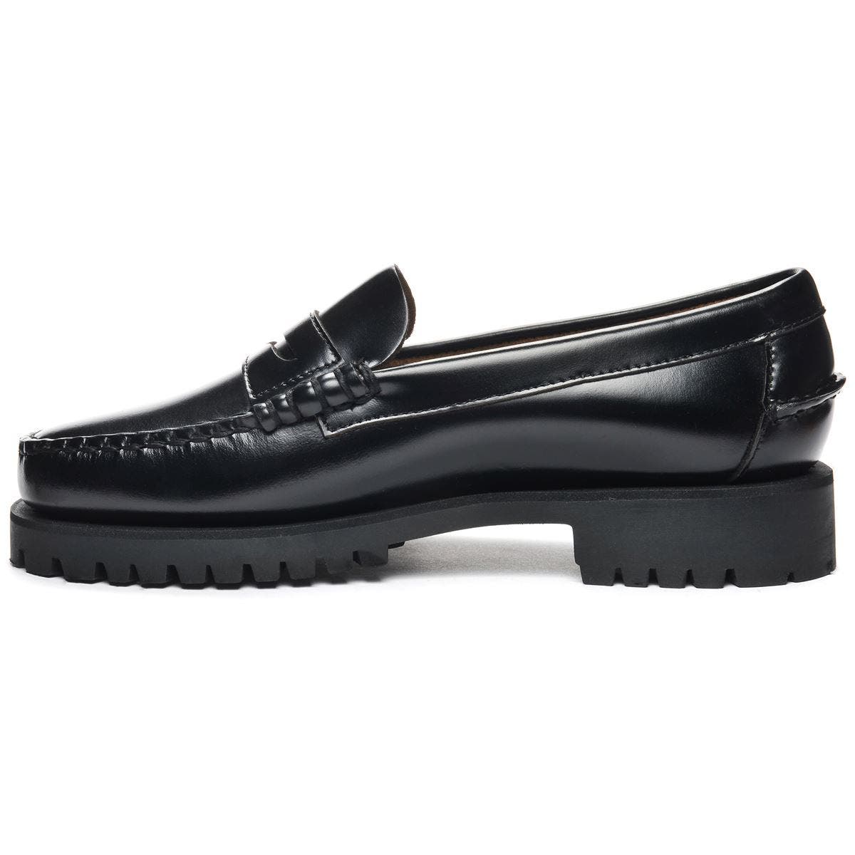 Sebago Dan Lug Penny Loafer, Alternate, color, Black