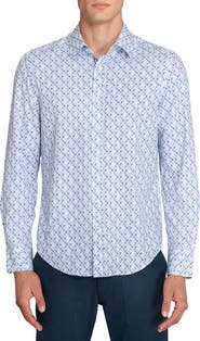 Brooklyn Brigade Diamond Print Woven Long Sleeve Basic
