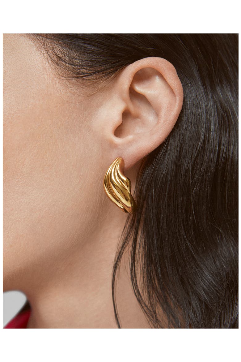 Bold Swirl Stud Earrings, Alternate, color, GOLD