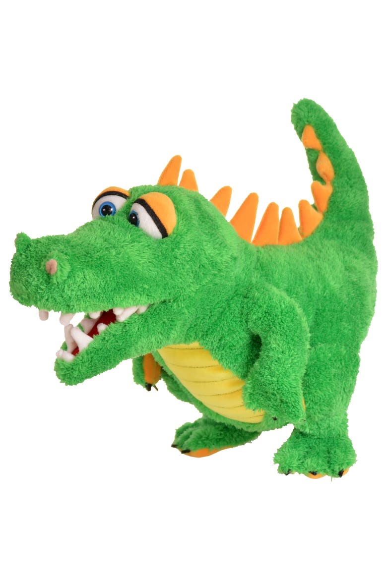 Later Gator The Green Alligator 17 Inch Plush Hand Puppet, Main, color, Green
