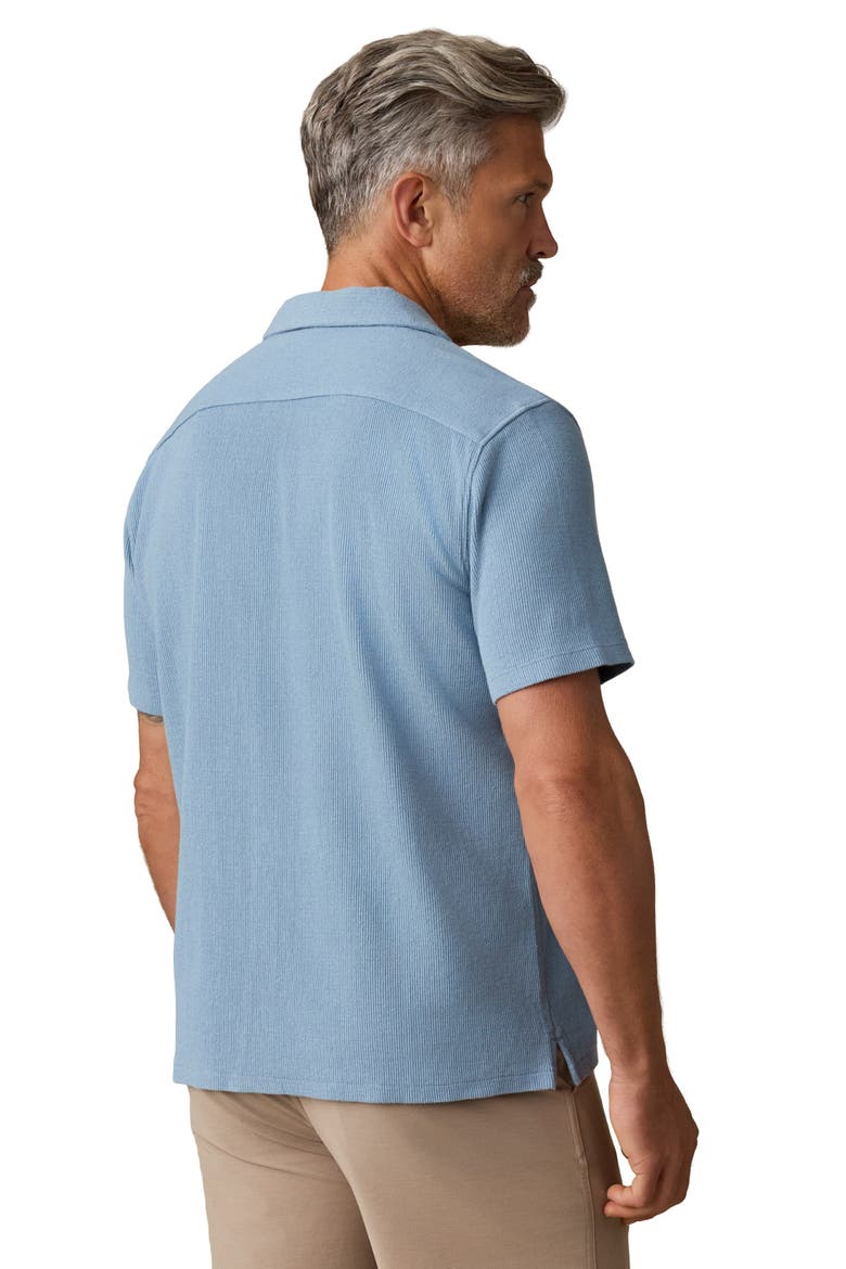 Oasis Organic Cotton Blend Camp Shirt, Alternate, color, BLUE TIDES
