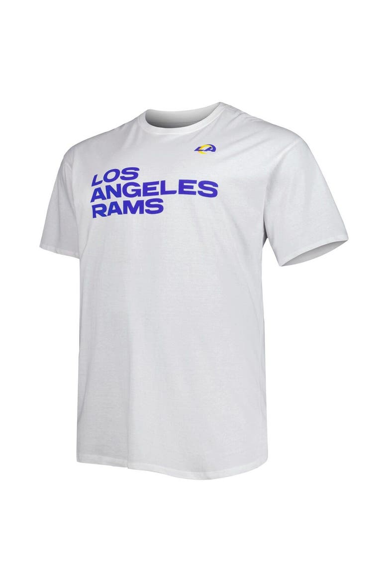 Men's Fanatics Branded White Los Angeles Rams Big & Tall Hometown Collection Hot Shot T-Shirt, Alternate, color, White