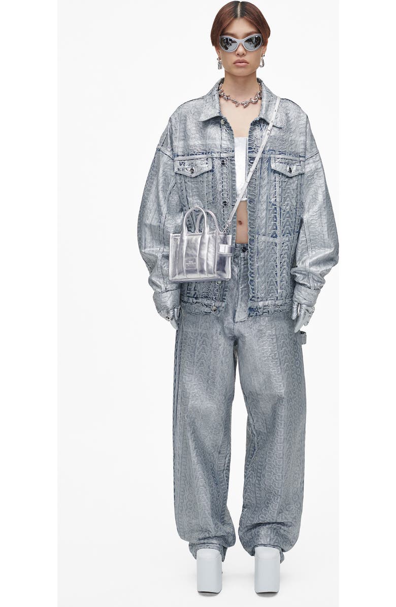 Marc Jacobs The Metallic Leather Crossbody Tote Bag, Alternate, color,