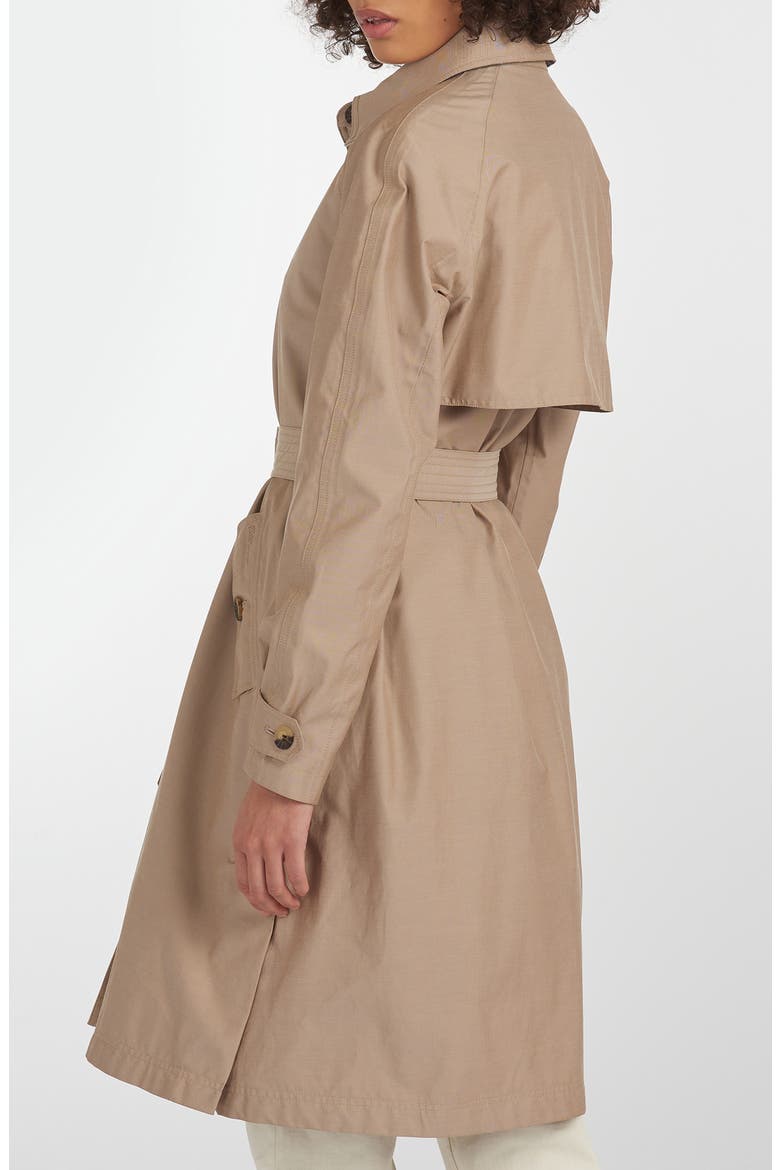 Brunswick Belted Trench Raincoat, Alternate, color, LIGHT TRENCH/ OLIVE TARTAN