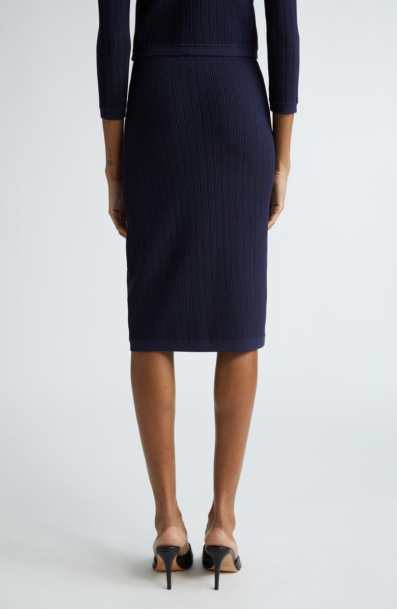 L'AGENCE Melania Pointelle Button Front Sweater Skirt, Alternate, color, 