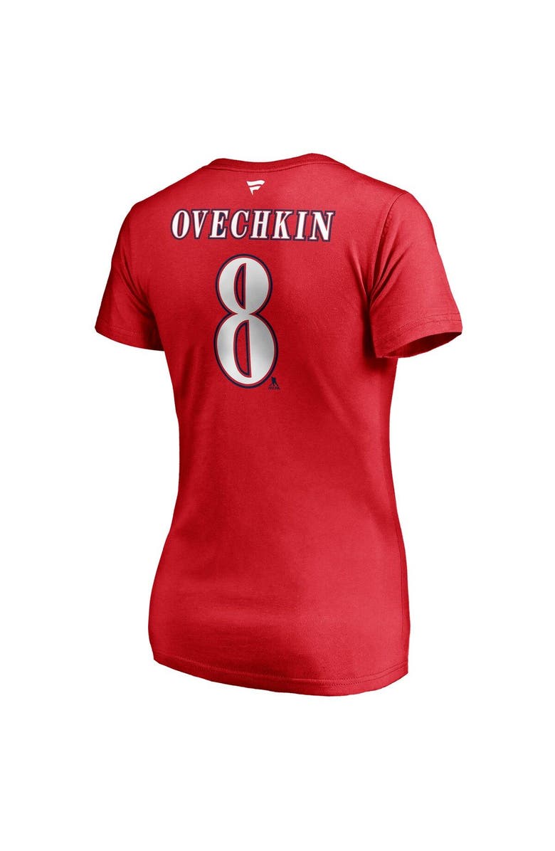 FANATICS Women's Fanatics Branded Alexander Ovechkin Red Washington Capitals 2020/21 Special Edition Authentic Stack Name & Number V-Neck T-Shirt, Alternate, color, 