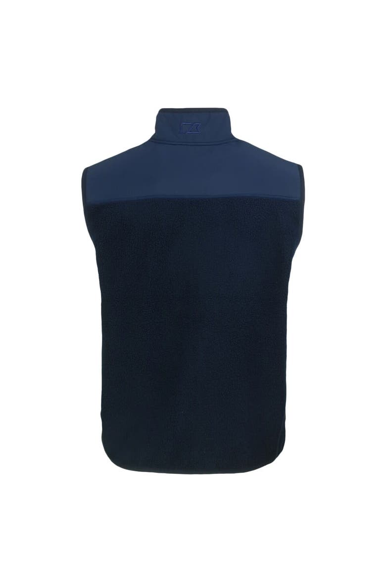 Men's Cutter & Buck  Navy Butler Bulldogs Big & Tall Cascade Eco Sherpa Fleece Full-Zip Vest, Alternate, color, Navy