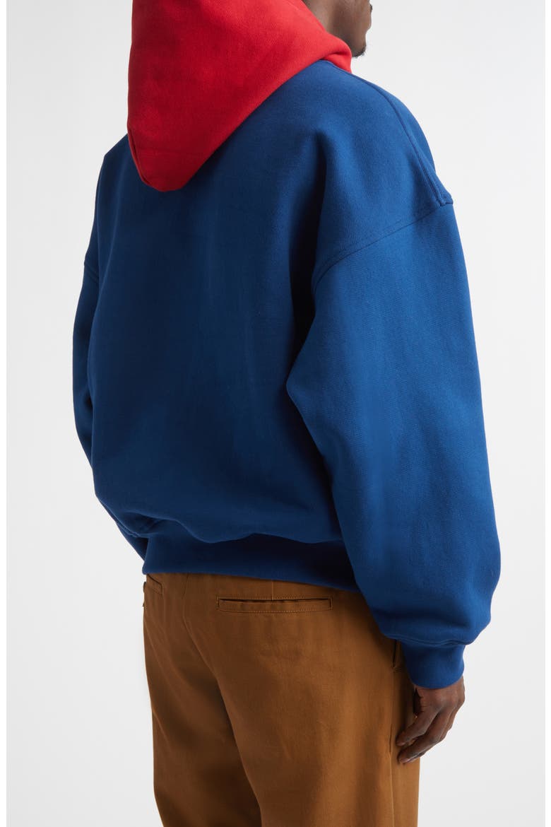 Chenille Logo Patch Hoodie, Alternate, color, NAVY/ RED 3446