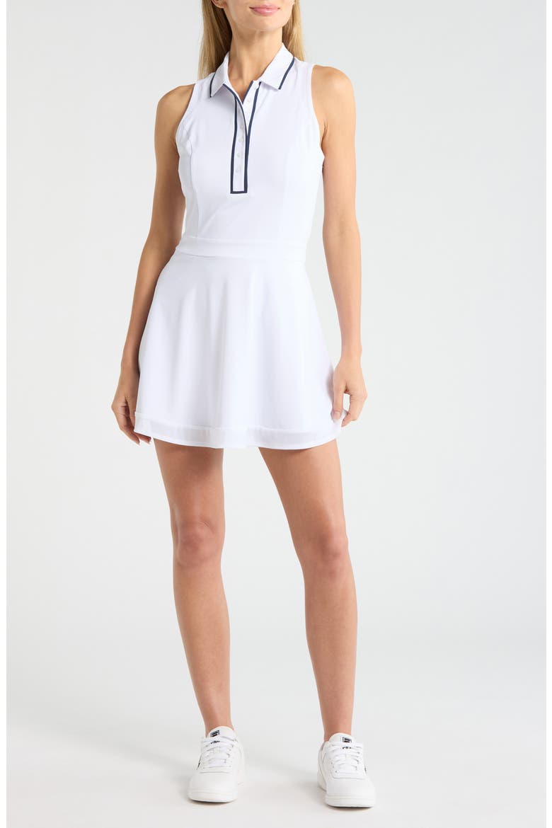 Veronica Polo Dress & Shorts Set, Main, color, BRIGHT WHITE