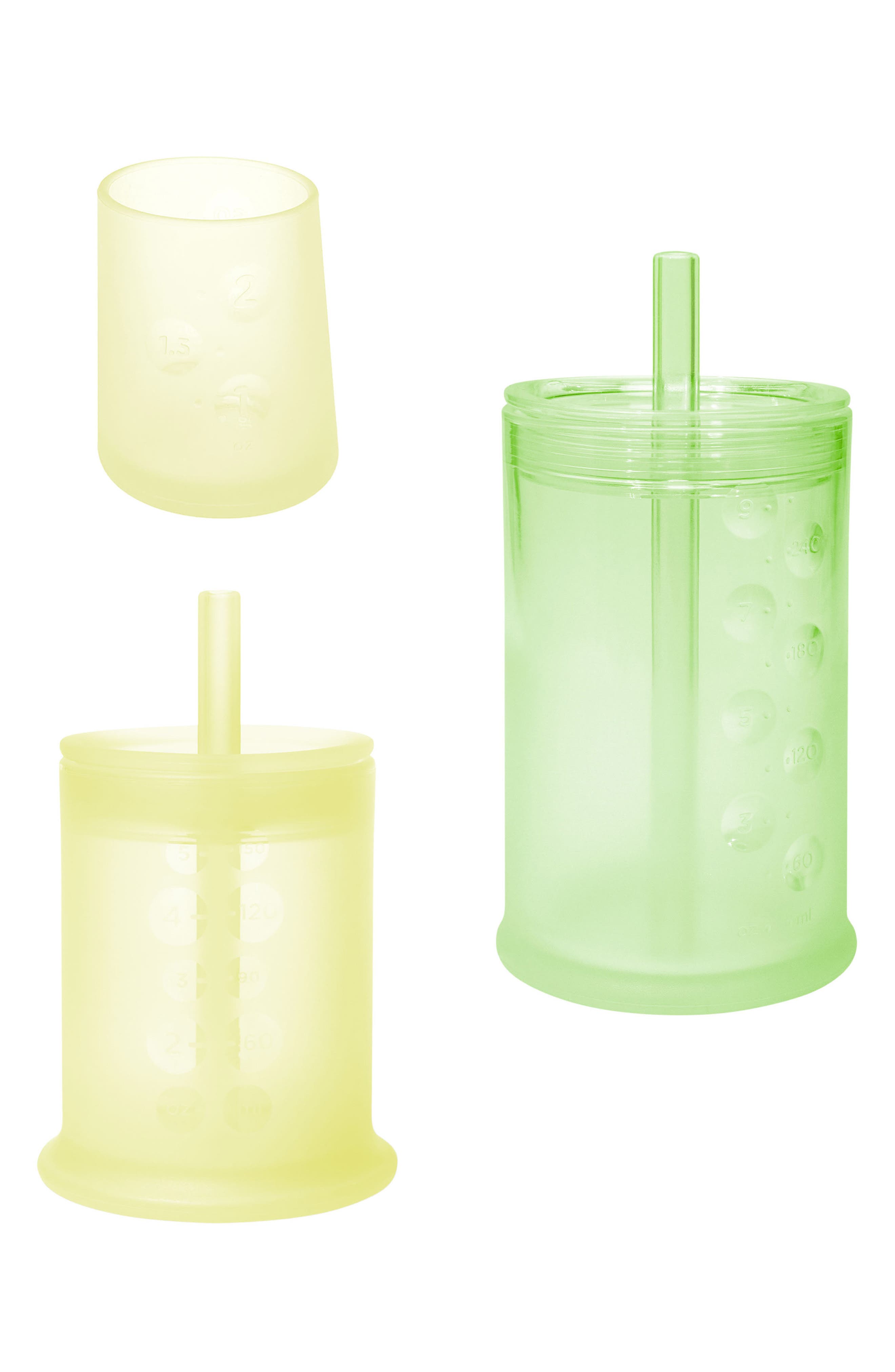 Olababy Developmental Cup Set in Lemon/Kiwi 