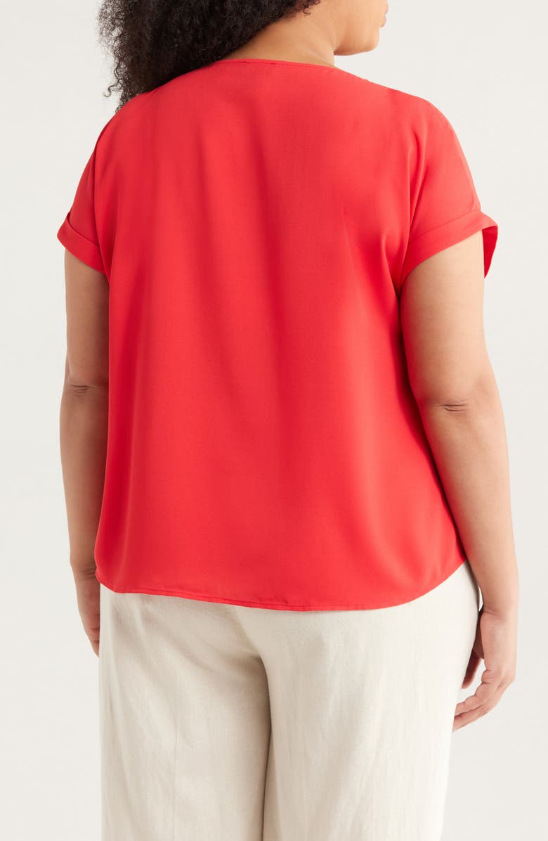 Jones New York Side Button Detail Crepe Top, Alternate, color, 