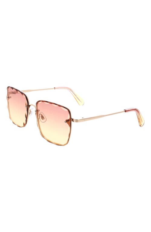 Bcbgmaxazria 52mm Beveled Square Sunglasses In Gold