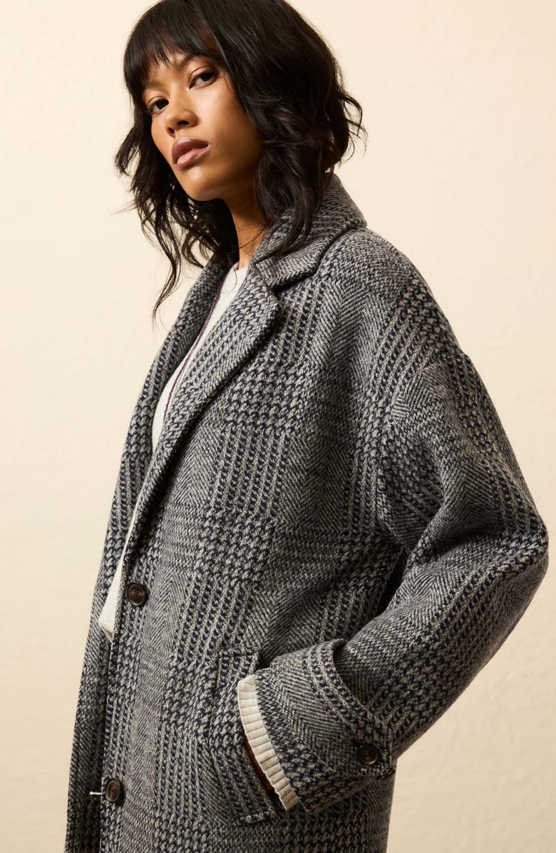 Faherty Atlantic Plaid Wool Blend Coat, Alternate, color, Moontide Glen Plaid