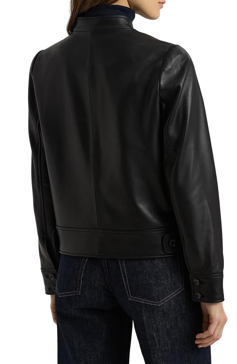 Lauren Ralph Lauren Scuba Leather Jacket, Alternate, color,