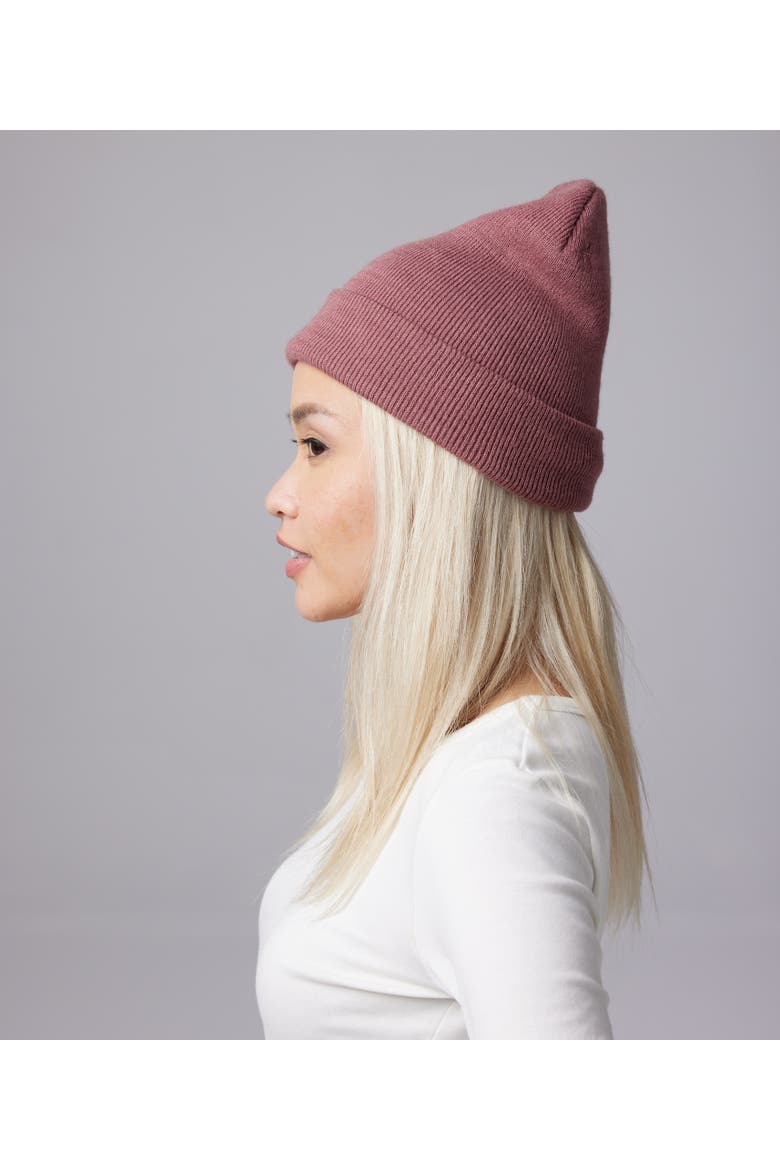 Tall Cuff Beanie, Alternate, color, Deep Mauve