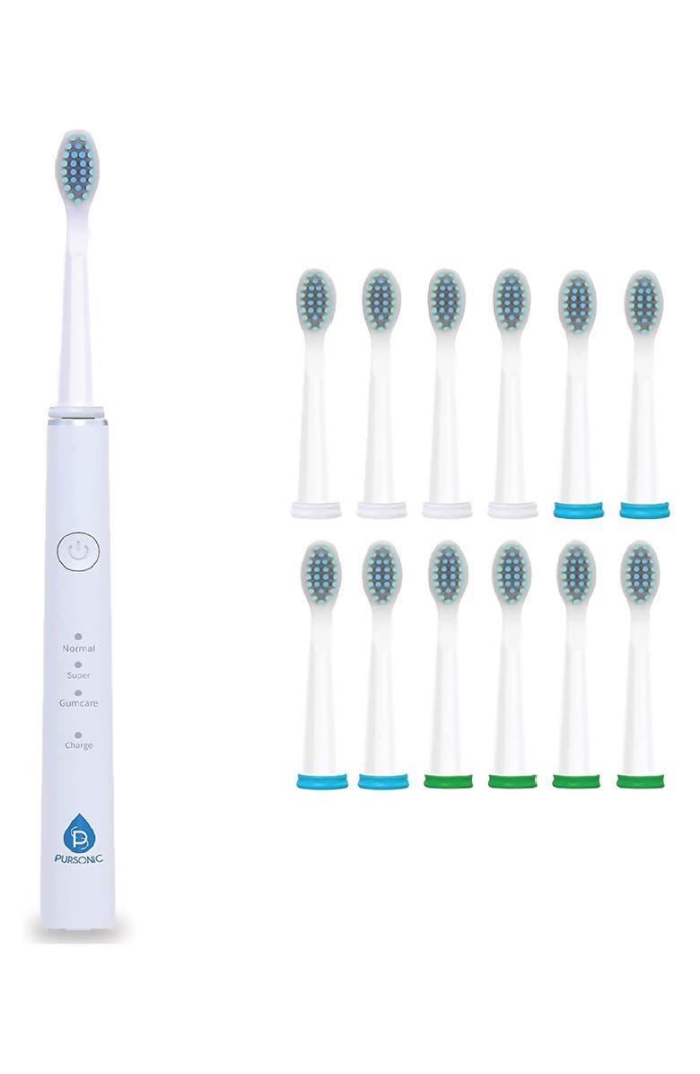 PURSONIC USB Rechargeable Electric Toothbrush, Alternate, color, White