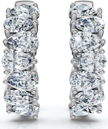 Bliss Diamond 2 - 6 Ct Pear Shape Diamond Hoops 14k Gold Lab Grown Women's Earrings