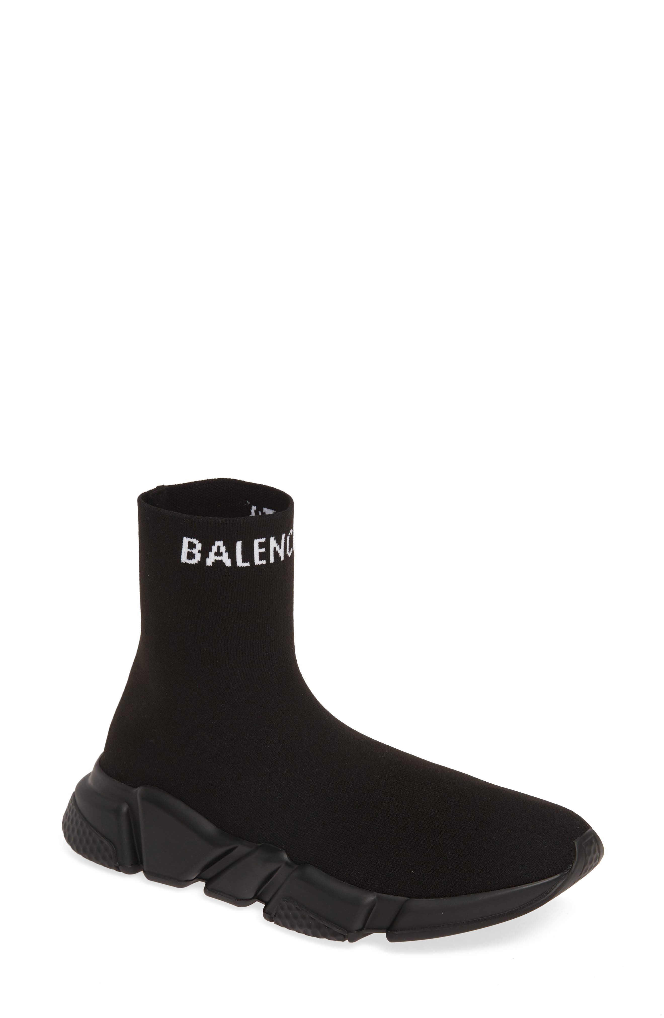 Balenciaga Hi Speed Logo Sock Sneaker, Main, color, 