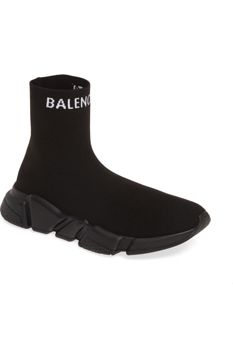 Balenciaga Hi Speed Logo Sock Sneaker, Main, color,