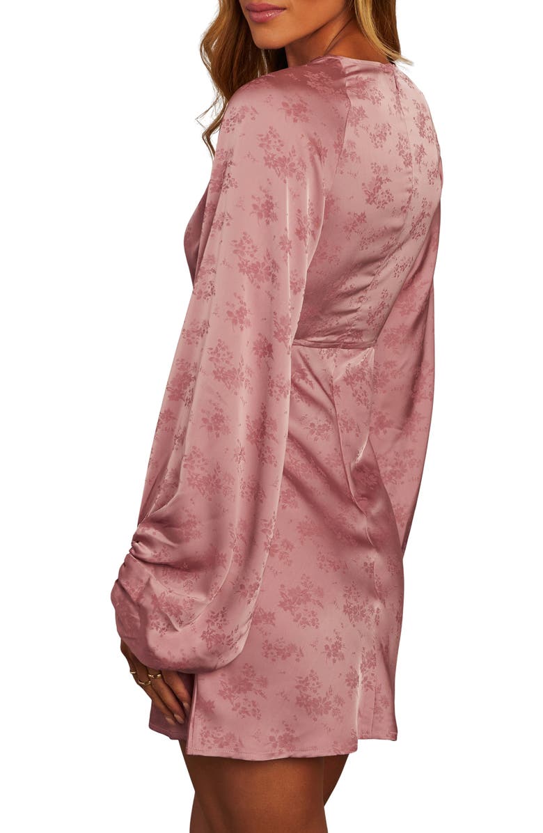 VICI Collection Floral Jacquard Balloon Sleeve Minidress, Alternate, color,