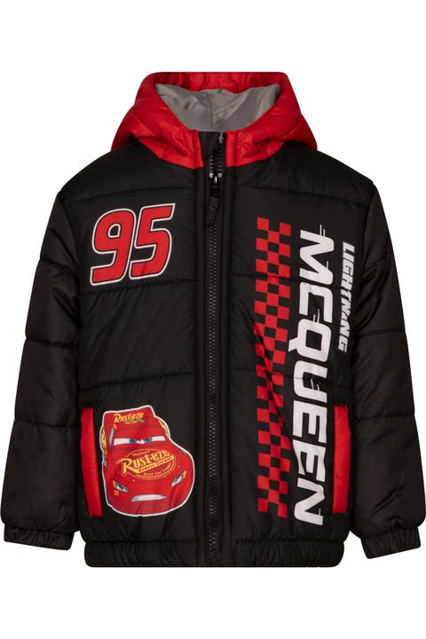 Cars Lightning McQueen Hooded Zip-Up Puffer Coat