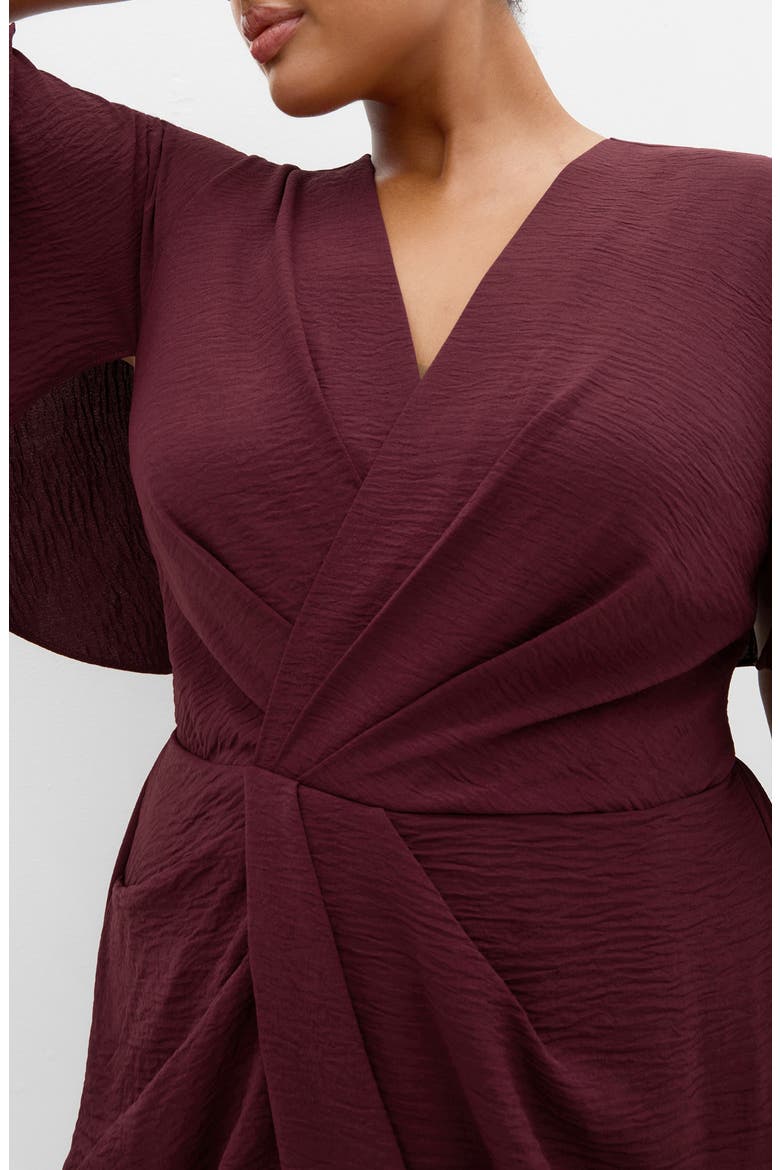 Braelynn High-Low Maxi Dress, Alternate, color, DARK CHERRY