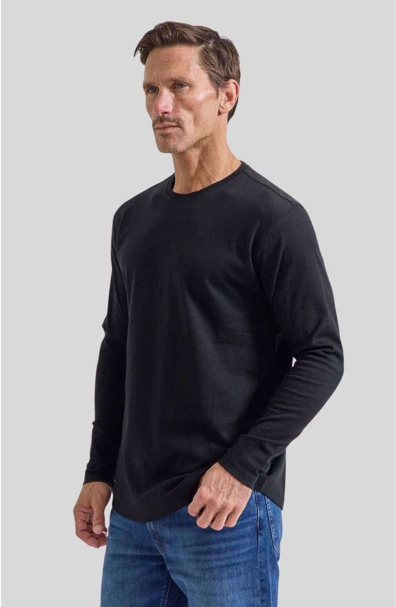 Rye 51 The Luxe Supima Long Sleeve Crew, Alternate, color, Black