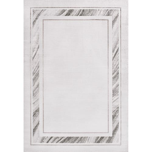 JONATHAN Y JONATHAN Y ATHENS CLASSIC BORDER MARBLE PATTERN HIGH-LOW AREA RUG 