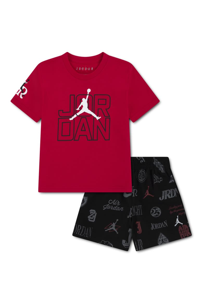 Kids' Rookie Season T-Shirt & Shorts Set, Main, color, BLACK
