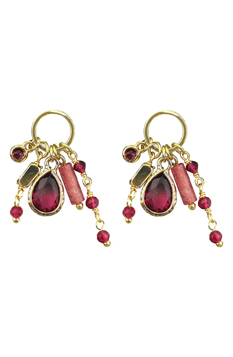 Panacea Crystal & Stone Charm Drop Earrings, Main, color,