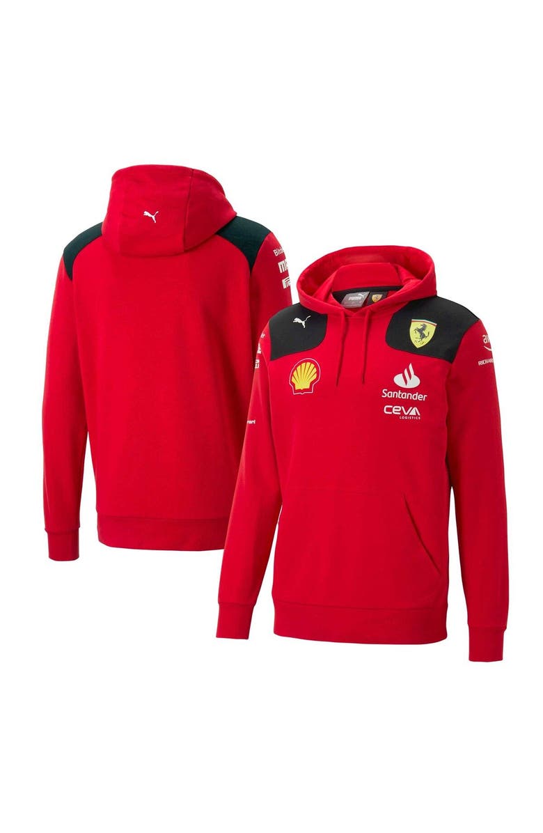 PUMA Men's Puma Red Scuderia Ferrari Team Pullover Hoodie, Main, color,