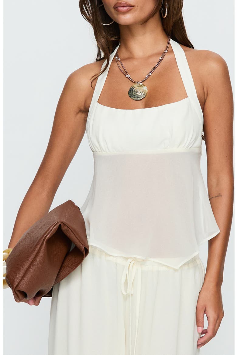 Finesse Halter Top, Main, color, YELLOW
