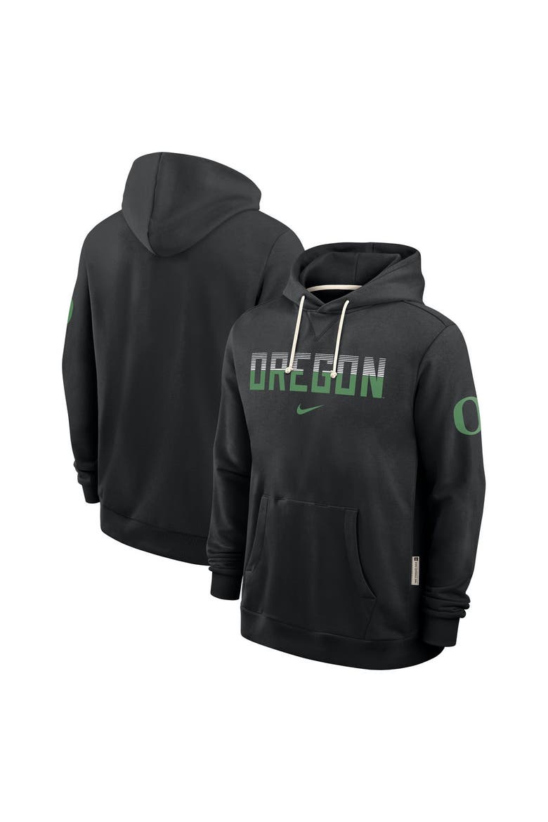 Men's Nike Black Oregon Ducks 2026 Sideline Standard Issue Dri-FIT Hoodie, Alternate, color, Black