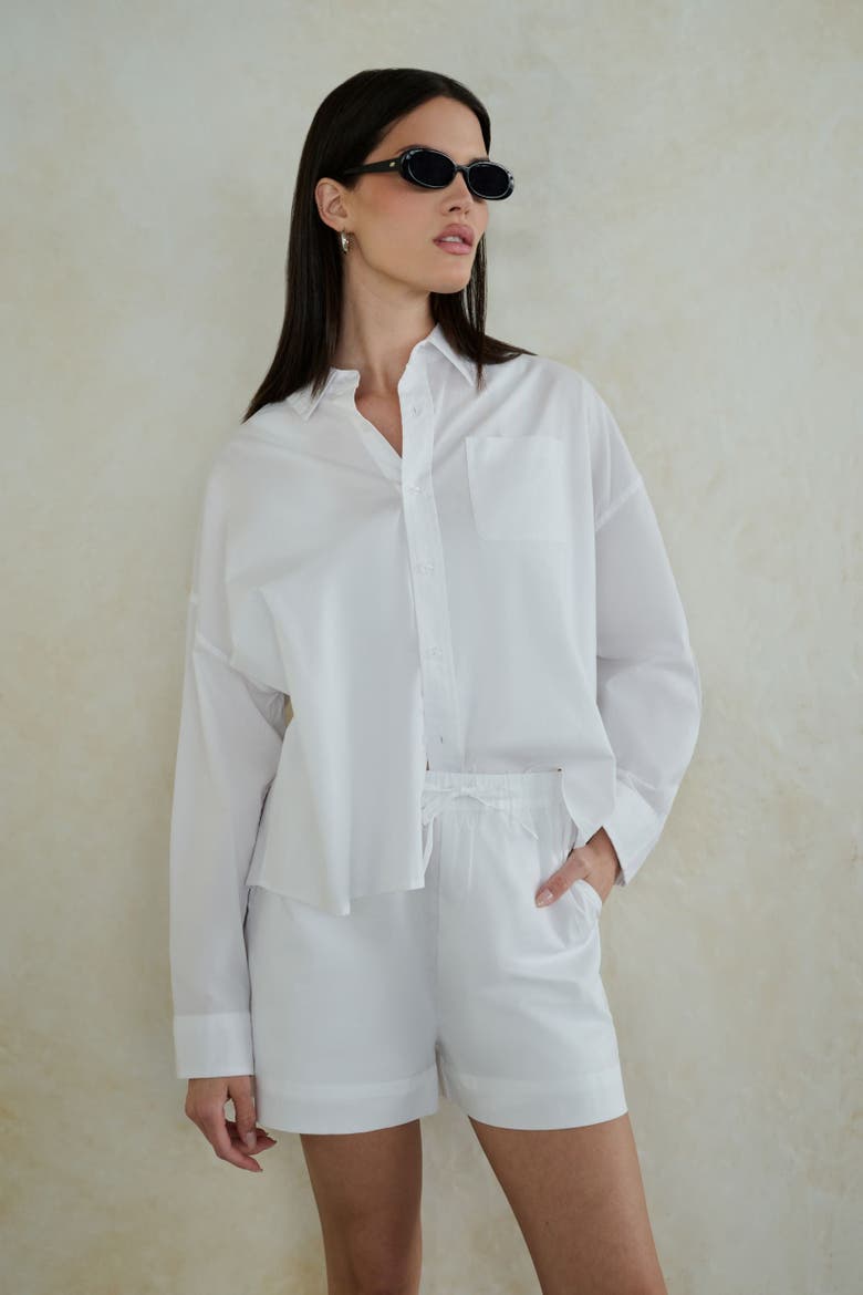Button Front Shirt, Alternate, color, Bright White
