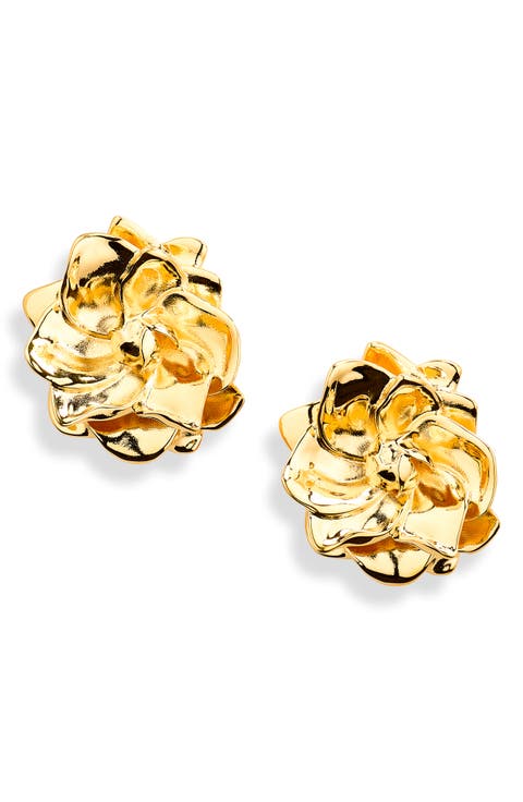 Small Gardenia Stud Earrings