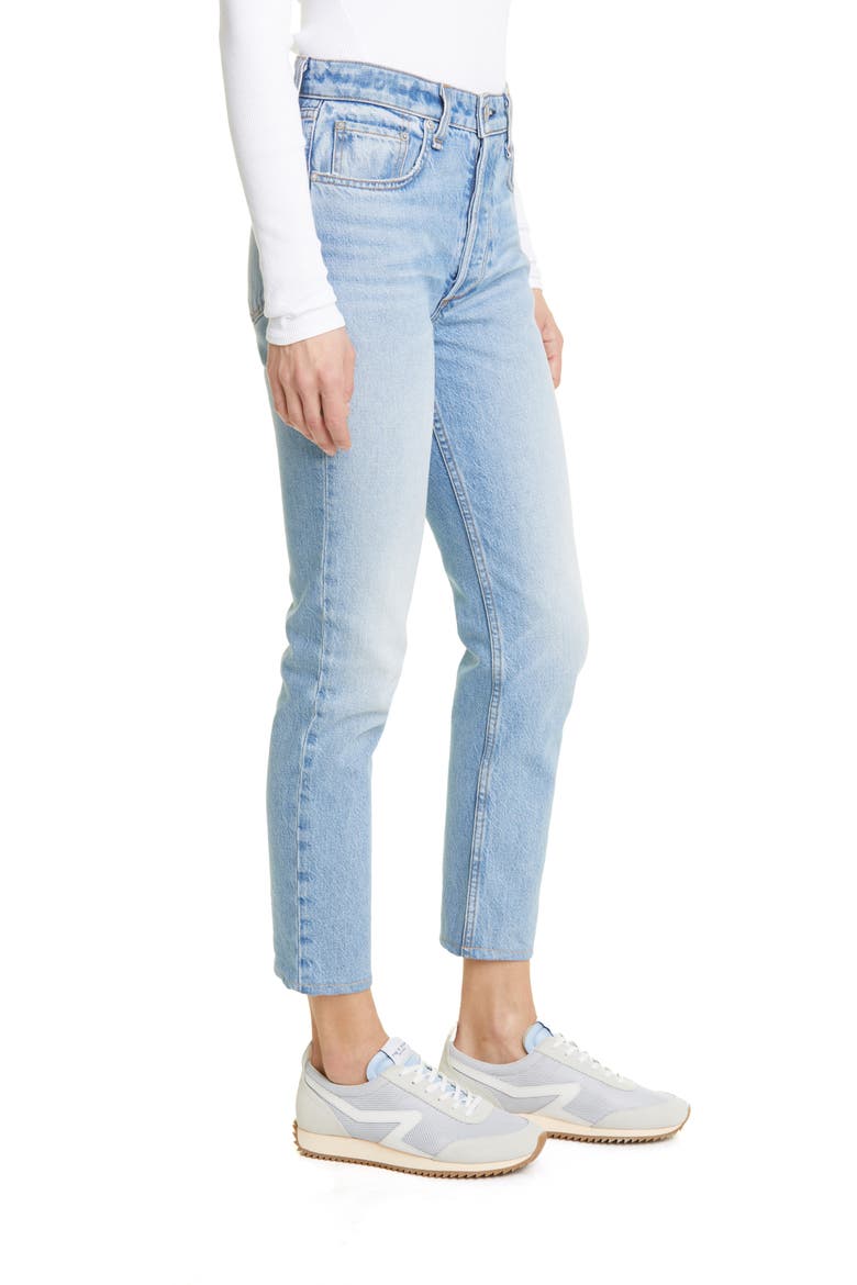 Nina High Waist Ankle Cigarette Jeans, Alternate, color, TULIP