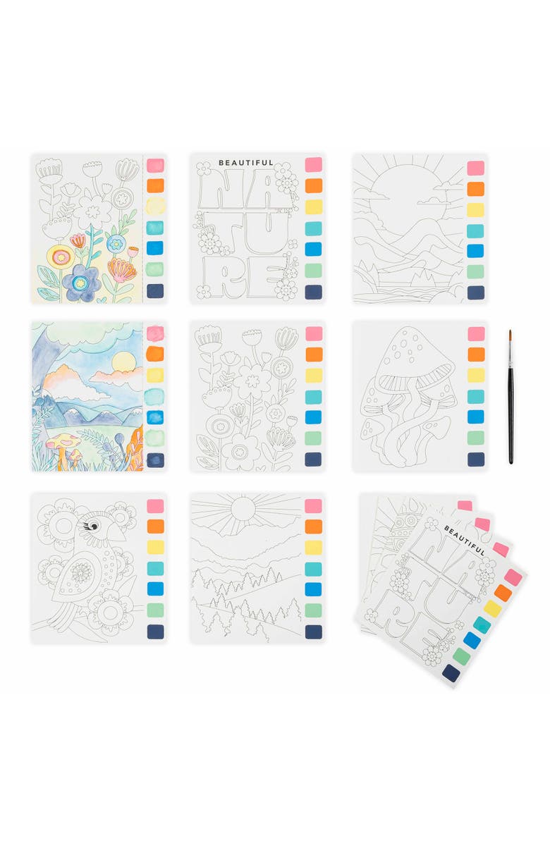 Brea Reese Vivid Watercolor Pad Kit, 8 Landscape & Flower Designs, Alternate, color, Multicolored