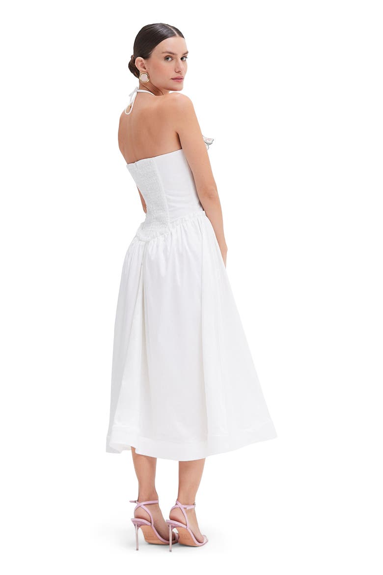 Bruma Midi Dress, Alternate, color, OFF WHITE