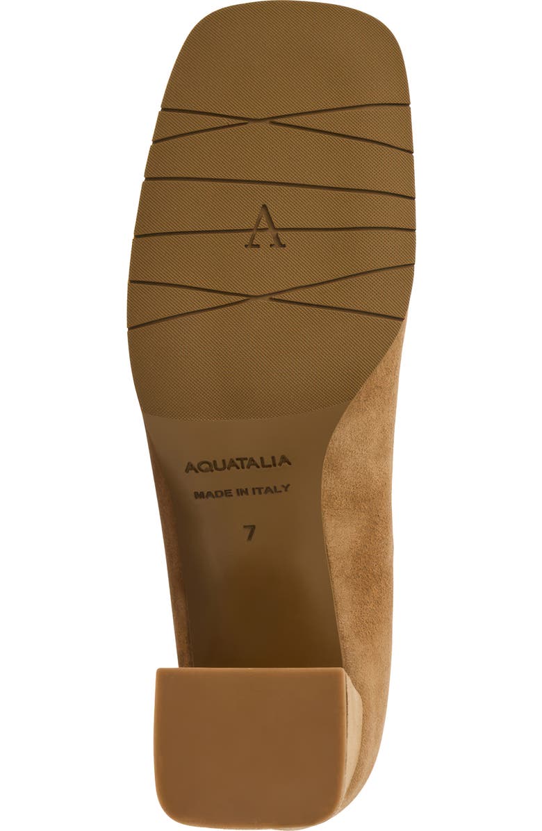 Aquatalia Corrina Weatherproof Loafer Pump, Alternate, color, Champagne Suede