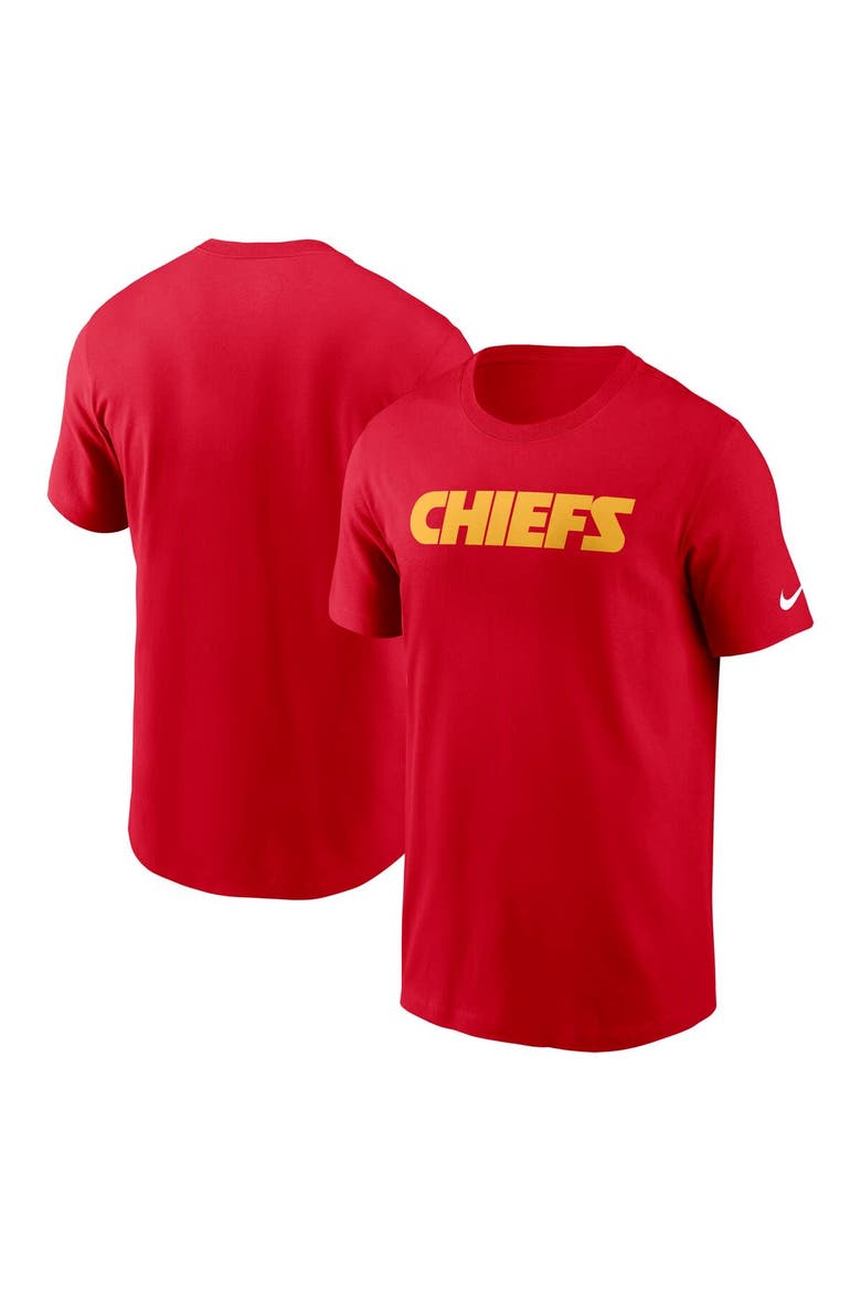 Men's Nike Red Kansas City Chiefs Primetime Wordmark Essential T-Shirt, Main, color, Red
