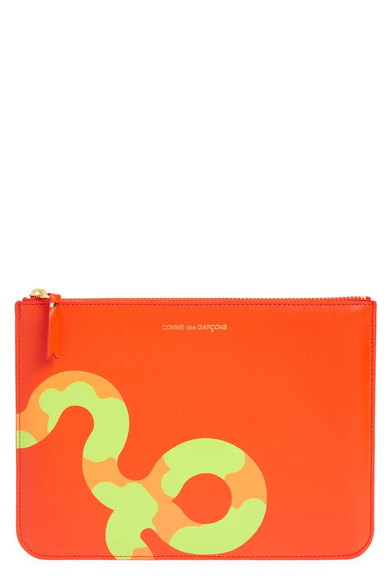 Ruby Eyes Snake Graphic Wallet, Main, color, ORANGE