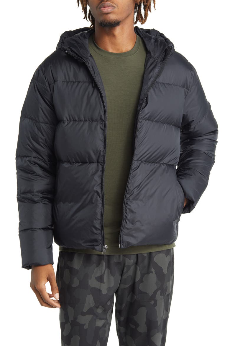 Down Puffer Jacket, Main, color, BLACK