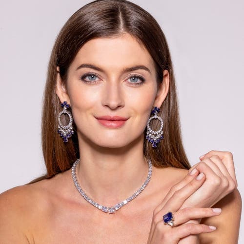 Anna Zuckerman Romanoff Statement Drops In Blue Sapphire