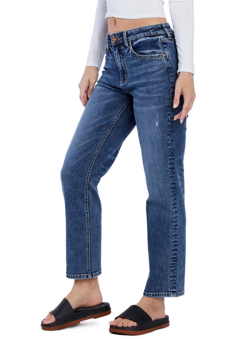 High Waist Boyfriend Jeans, Alternate, color, CLASSY BLUE