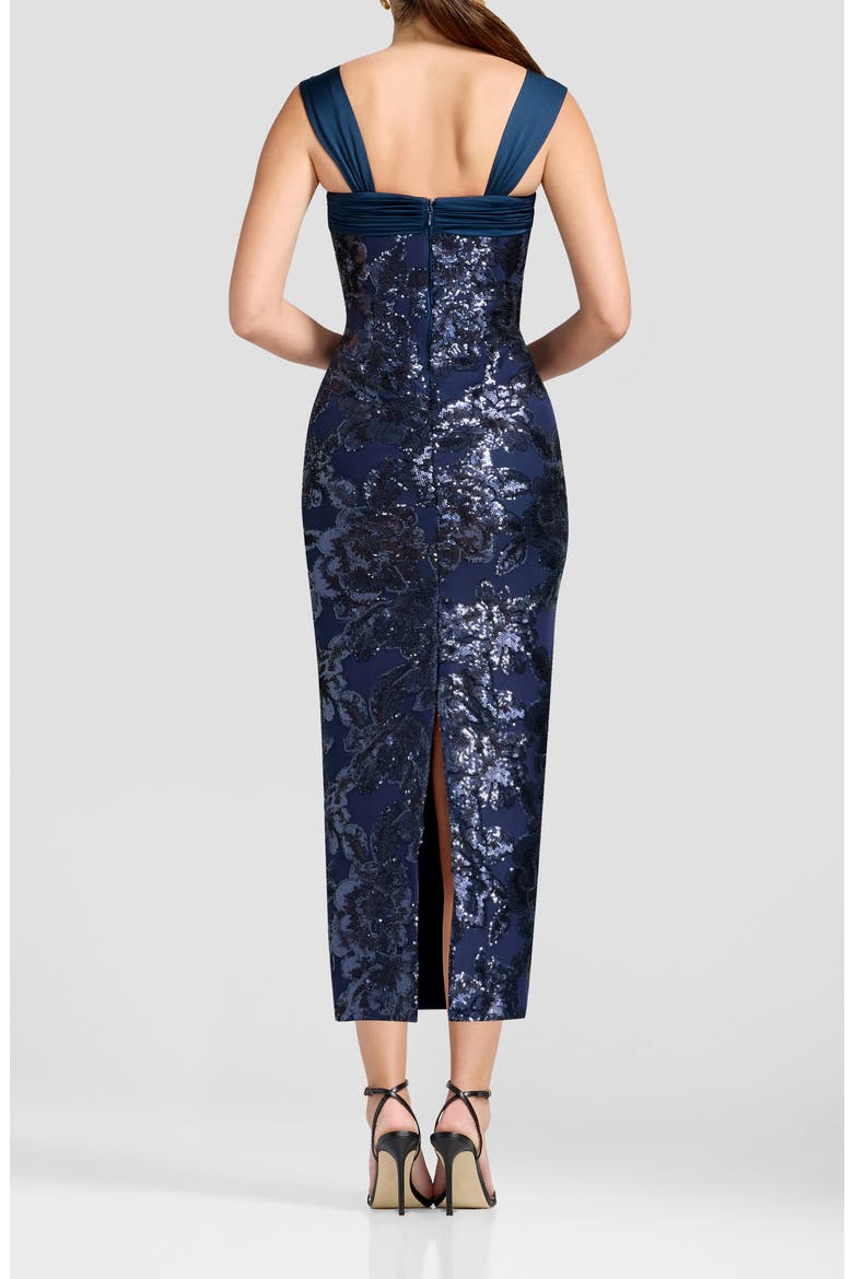 Julie Sequin Sleeveless Gown, Alternate, color, NAVY MULTI