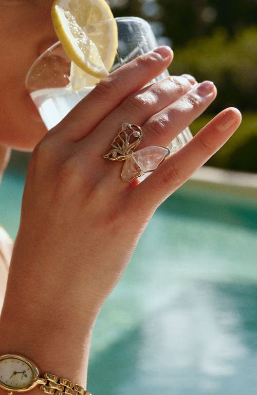 Rc Retro Chic Butterfly Serenade Ring In Gold