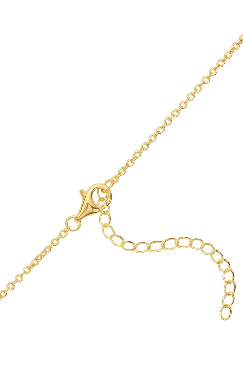 ATHRA LUXE Dolce Sole Oval Pavé Cubic Zirconia Pendant Necklace, Alternate, color, Gold